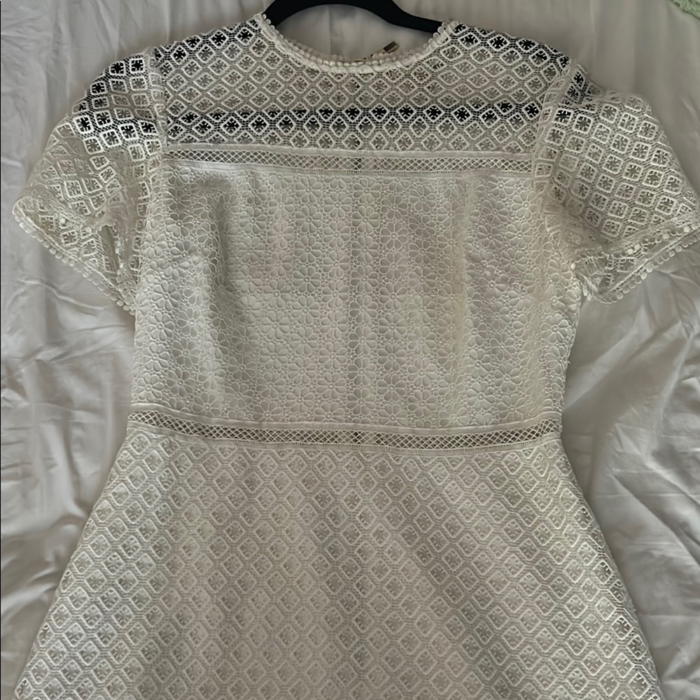 Ted Baker White A-Line lace short Dress